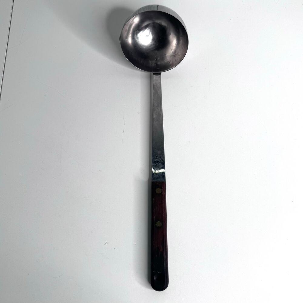 Wood Handle Stainless Steel Vintage MARCREST Soup Ladle Kitchen Utensil USA